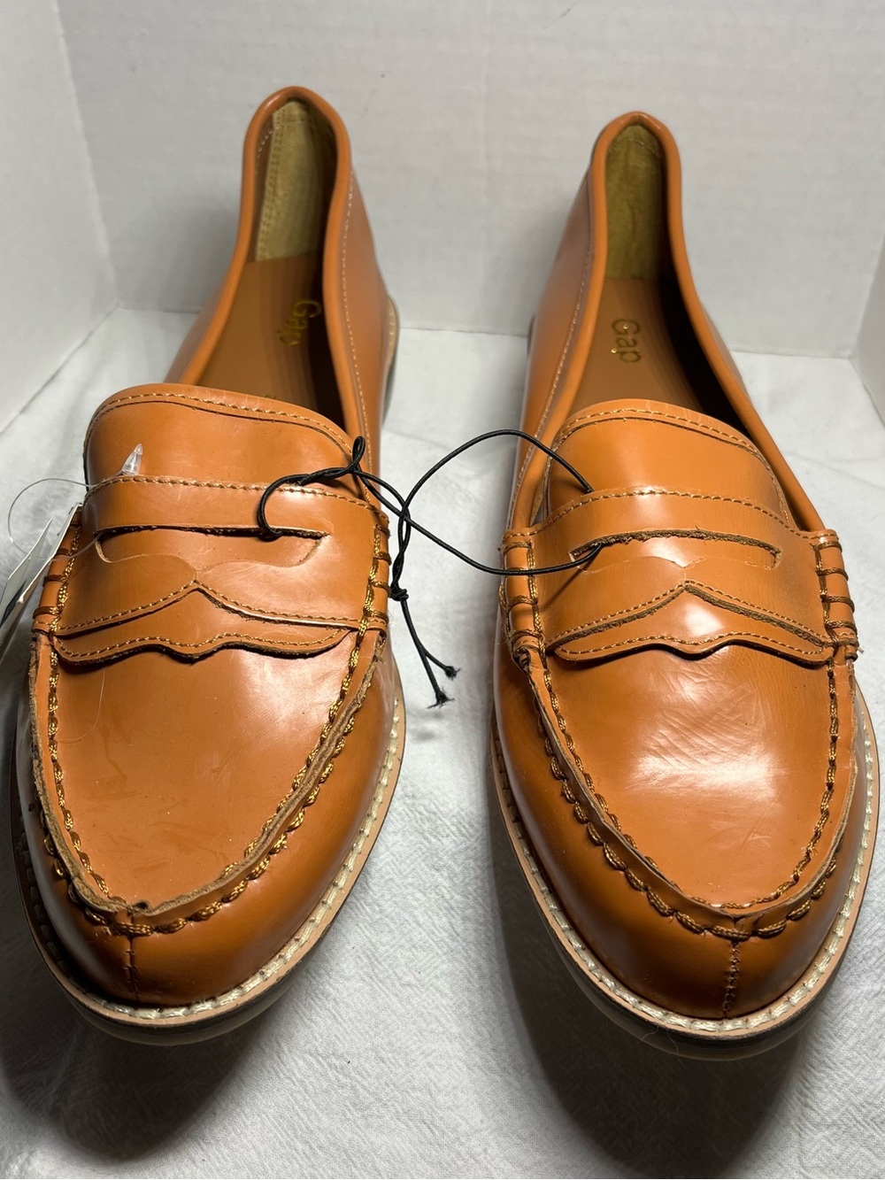 GAP Cognac Leather Penny Loafers
